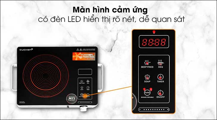 Bếp hồng ngoại Cuchen CHR-F170VN được tích hợp bảng điều khiển cảm ứng Bếp hồng ngoại Cuchen CHR-F170VN được tích hợp bảng điều khiển cảm ứng