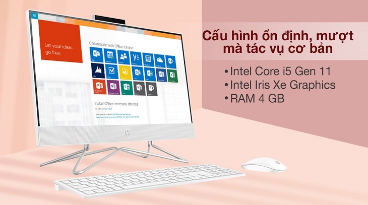 Pc, máy in › Máy tính để bàn › Máy tính để bàn HP HP AIO 22 df1019d i5 1135G7/4GB/512GB/21.5 inch