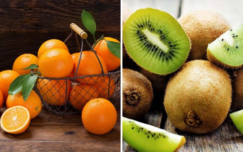 Cam và Kiwi là trái cây tốt cho người mắc hội chứng ruột kích thích