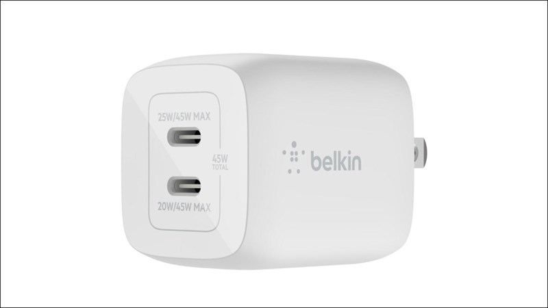 Belkin BOOSTCHARGE PRO Dual USB-C GaN Wall Charger phiên bản 45 W Belkin BOOSTCHARGE PRO Dual USB-C GaN Wall Charger phiên bản 45 W
