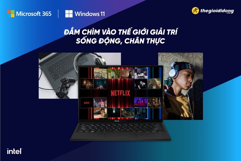 Asus Gaming ROG Flow Z13 GZ301Z i7 (LD110W) - Đắm chìm vào thế giới giải trí sống động, chân thực