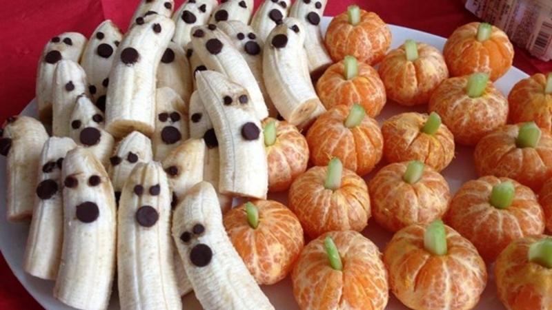 Chuối ma và bí Halloween