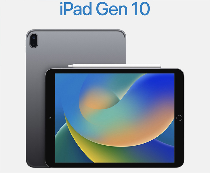 Phần khung viền iPad Gen 10 được làm vuông vức tương tự như những chiếc iPad thuộc dòng cao cấp hơn.
