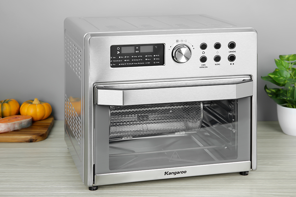 Lò chiên không dầu Kangaroo KG25AF1A 25 lít có tính năng nướng tiện dụng