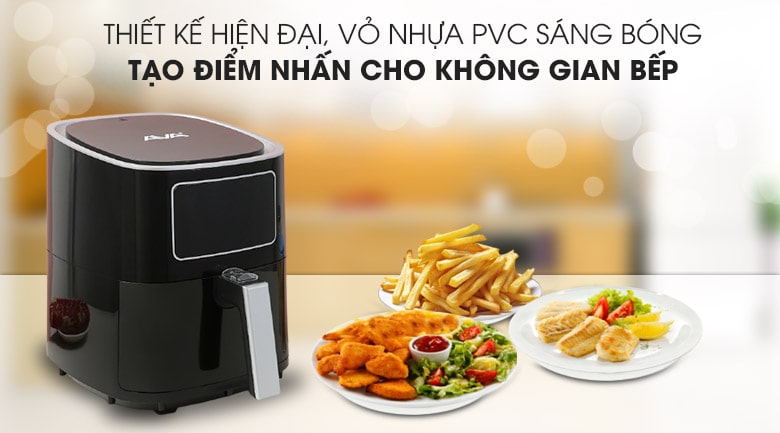 Nồi chiên không dầu AVA AF40155D 6 lít có thiết kế hiện đại, an toàn