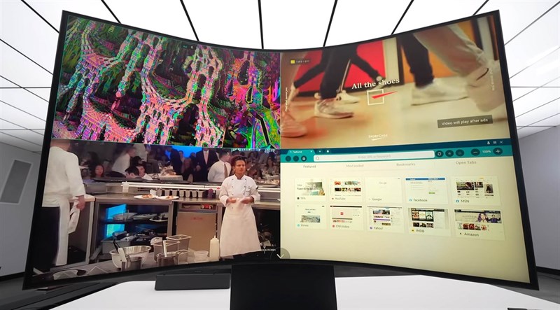 Trên tay màn hình Samsung Odyssey Ark: Màn hình gaming 4K cực xịn