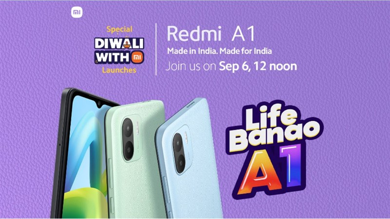 Redmi A1 sẽ được trình làng ở Ấn Độ vào ngày 6/9.