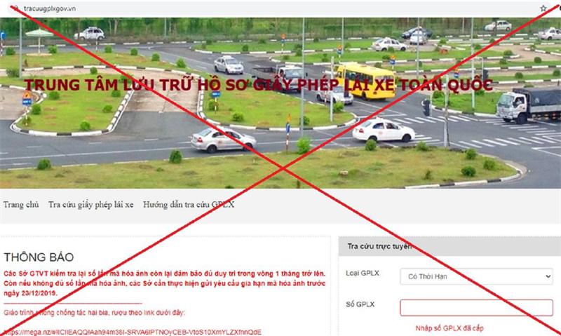 Cận cảnh trang web giả mạo thông tin giấy phép lái xe 2