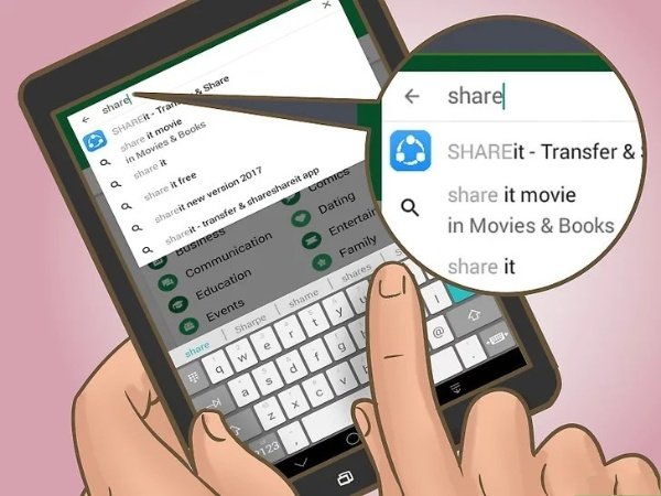  Nhập Shareit vào thanh tìm kiếm và tải xuống.