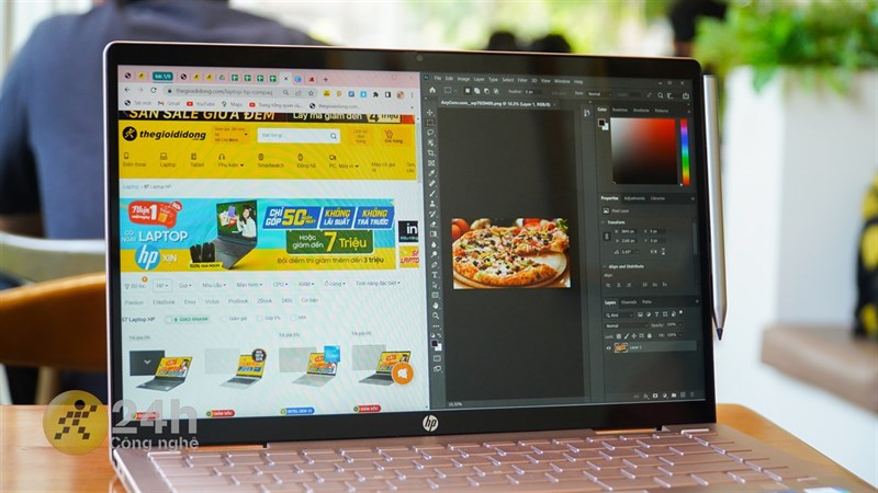 HP Pavilion X360 14 2022 vẫn có thể xử lý được nhiều tác vụ cùng một lúc.