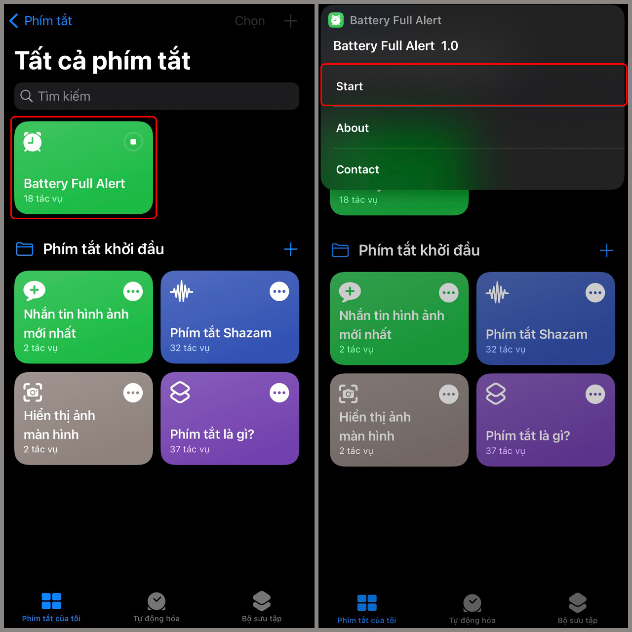 Cách tạo âm báo nhắc nhở rút sạc khi đã đầy pin cho iPhone
