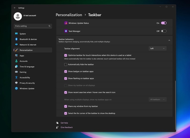 Thay đổi Taskbar trên Windows 11 Ảnh 2 Thay đổi Taskbar trên Windows 11 Ảnh 2