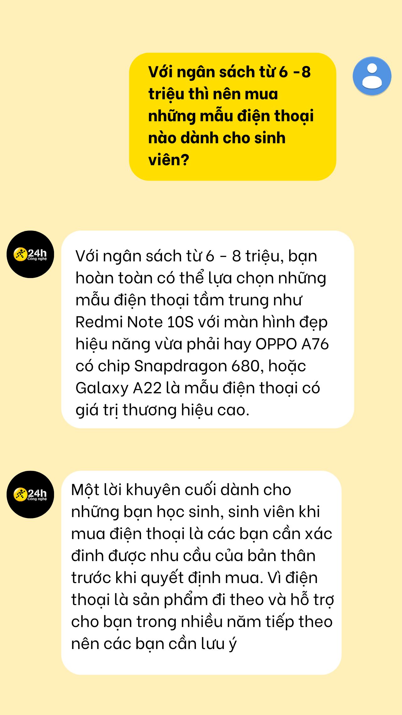 Chọn mua điện thoại cho học sinh sinh viên