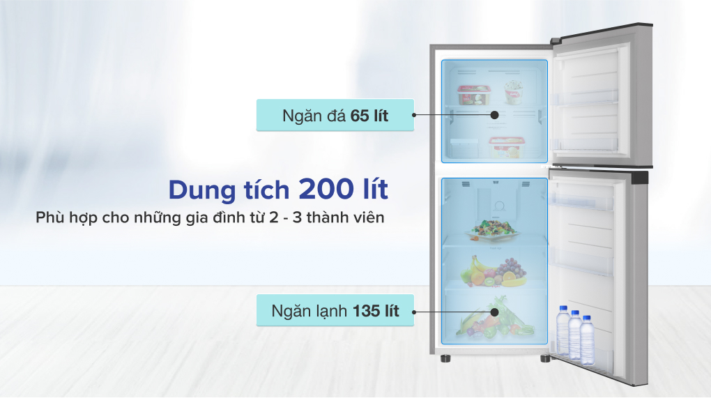 Dung tích sử dụng 200 lít