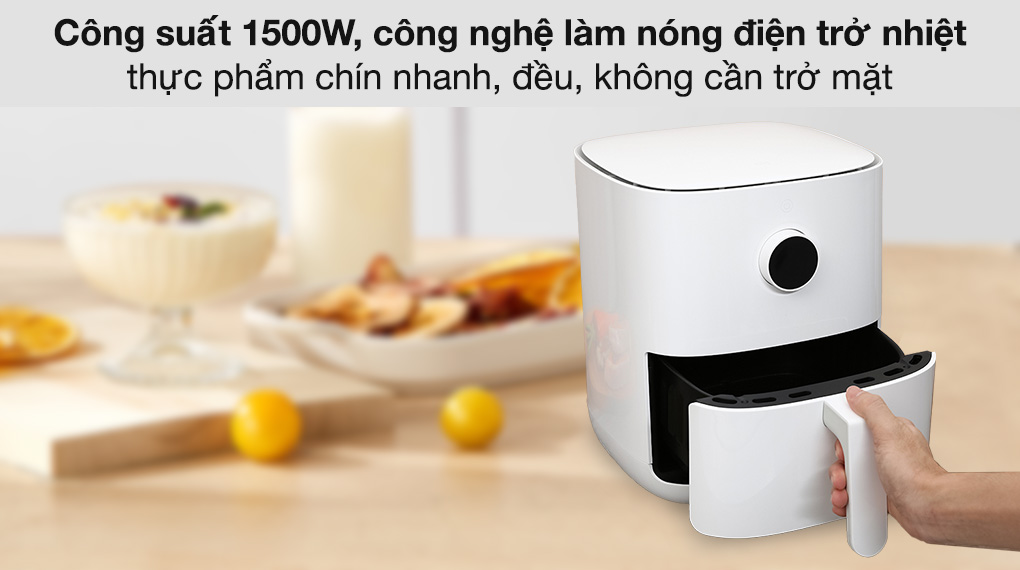 Nồi chiên không dầu Xiaomi Mi Smart MAF02 3.8 lít có công suất nấu mạnh mẽ, giúp thức ăn nhanh chín