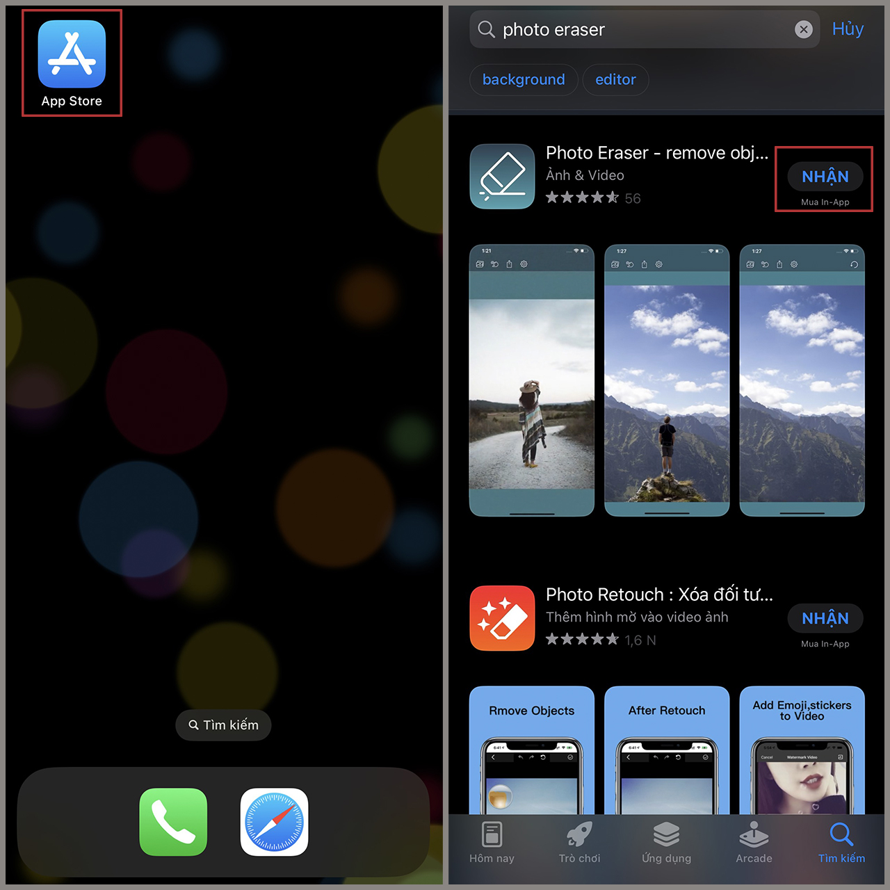 cach xoa chi tiet thua trong anh tren iphone 2