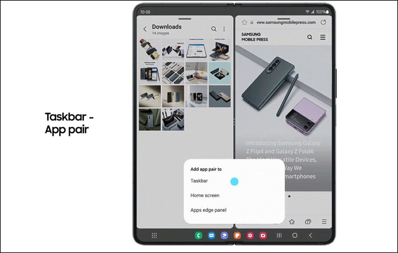 Đa nhiệm dễ dàng bằng cách vuốt chạm trên Thanh tác vụ