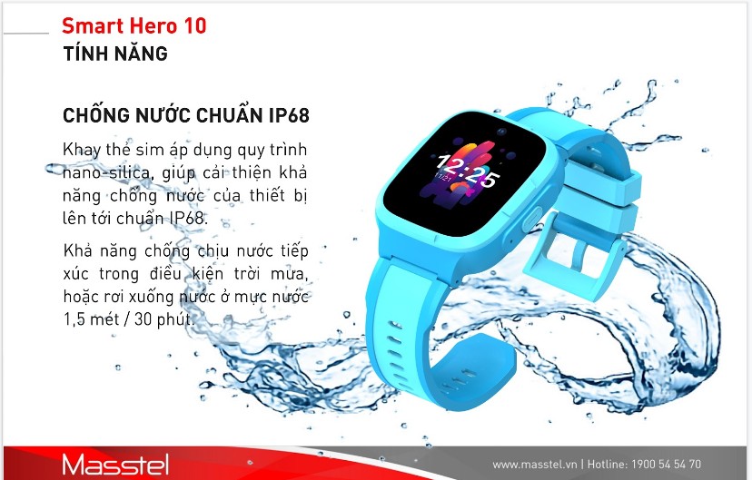 Smart Hero 10 được trang bị chuẩn IP68 chống nước, chống bụi hoàn toàn