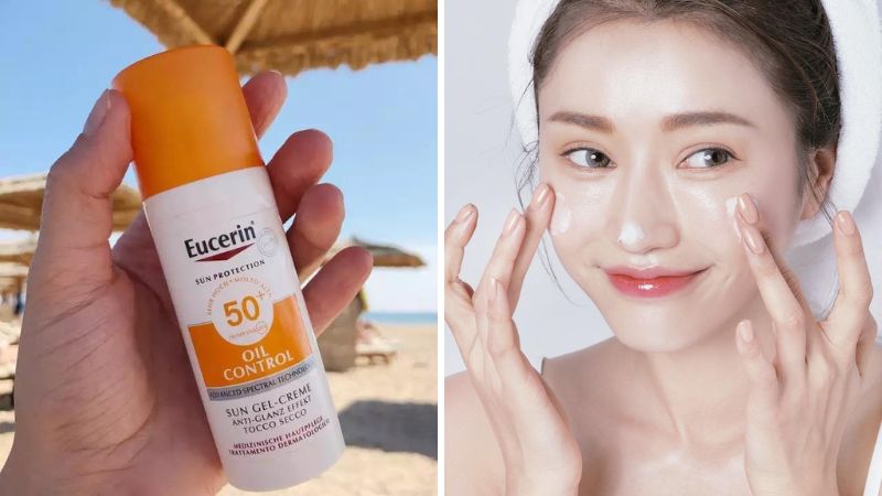 Kem chống nắng Eucerin Sun Gel Cream Oil SPF50+ giúp cải thiện bã nhờn