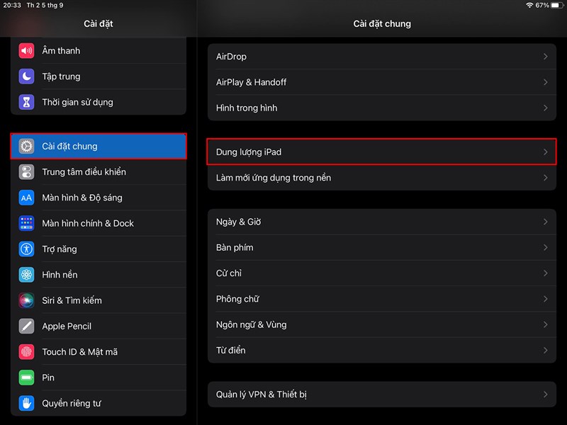 Cách giải phóng dung lượng iPad
