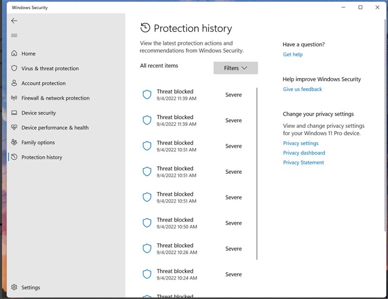 Hình ảnh Windows Defender phát ra báo động giả Hình ảnh Windows Defender phát ra báo động giả