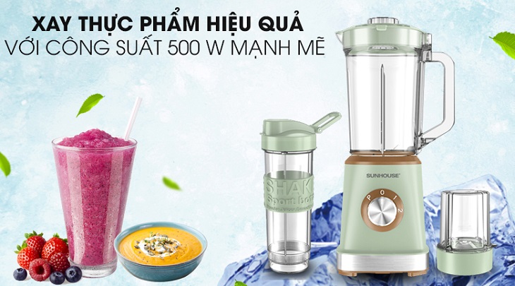 Máy xay đa năng Sunhouse SHD5315G sở hữu công suất lên tới 5000W