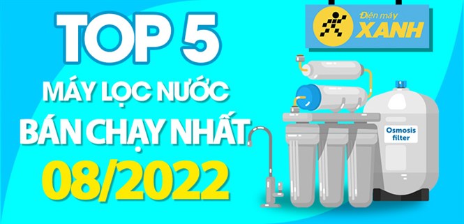 Top 5 máy lọc nước bán chạy nhất tháng 08/2022 tại Điện máy XANH