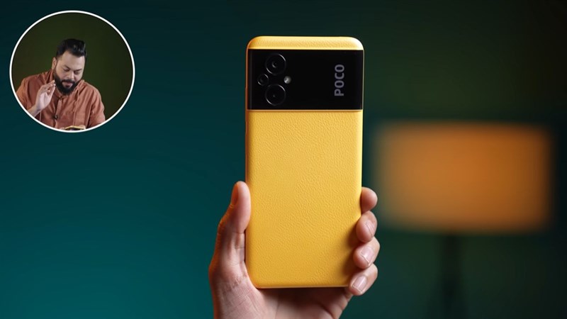 Cụ thể thì mặt sau của POCO M5 được chia thành hai phần với cụm camera có diện tích lớn, được làn tràn viền.