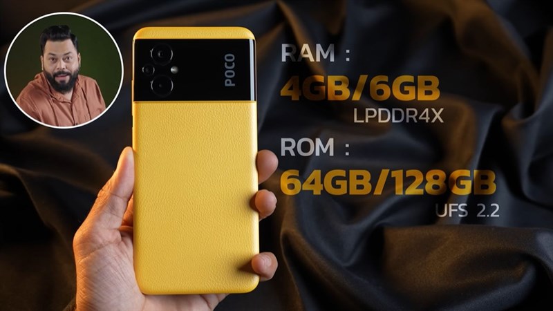 POCO M5 cũng được trang bị hai mức RAM là 4 hoặc 6 GB cùng bộ nhớ trong 64 GB hoặc 128 GB.