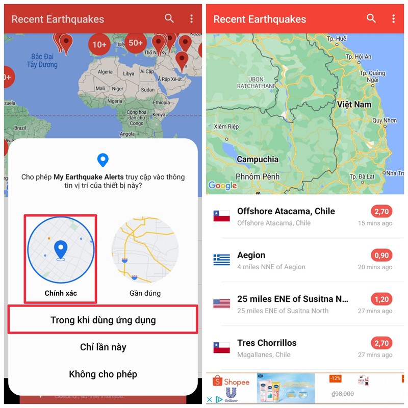 2 ứng dụng điện thoại giúp cảnh báo sớm động đất tại Việt Nam