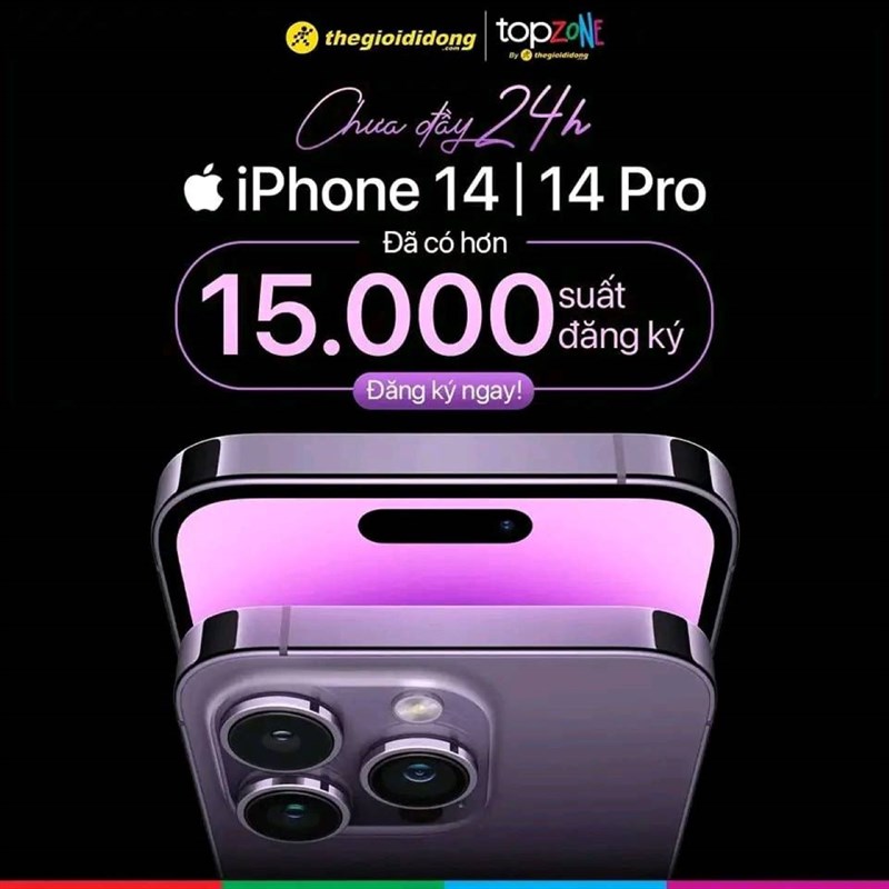 Hơn 15000 suất đăng ký mua iPhone 14 Series