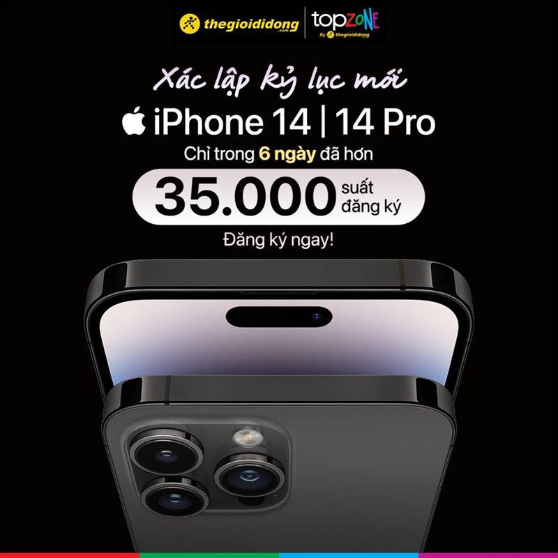 Siêu bão đổ bộ TopZone: Vượt 35.000 lượt đặt mua iPhone 14 Series chỉ trong 4 ngày