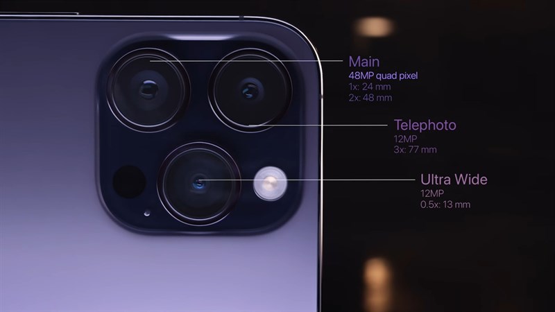 Camera chính của dòng iPhone 14 Pro được nâng cấp độ phân giải 48 MP