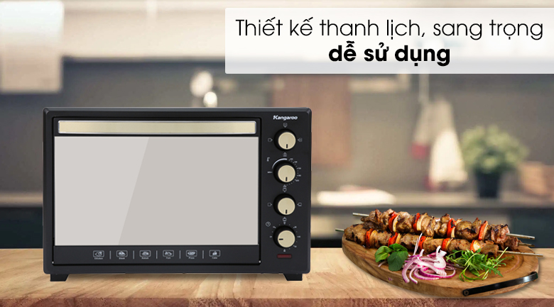 Lò nướng Kangaroo KG5201 52 lít có thiết kế thanh lịch, sang trọng Lò nướng Kangaroo KG5201 52 lít có thiết kế thanh lịch, sang trọng