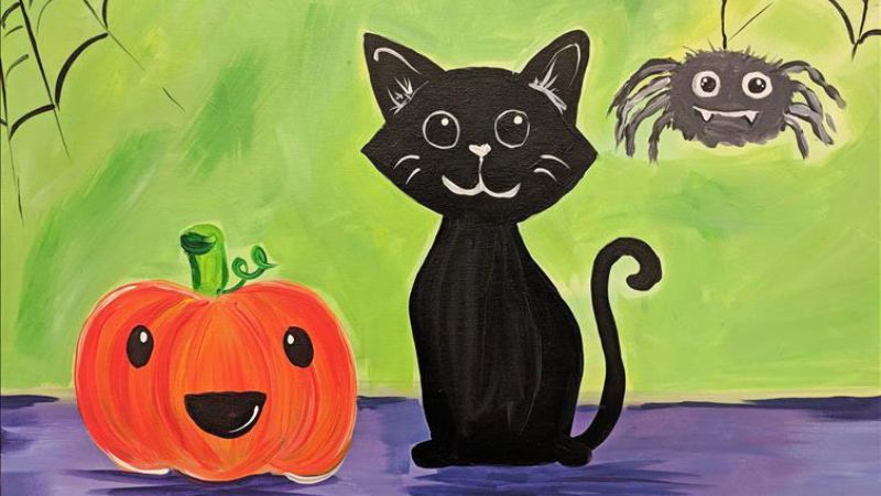 Hình vẽ bí ngô Halloween cực dễ thương cho bé