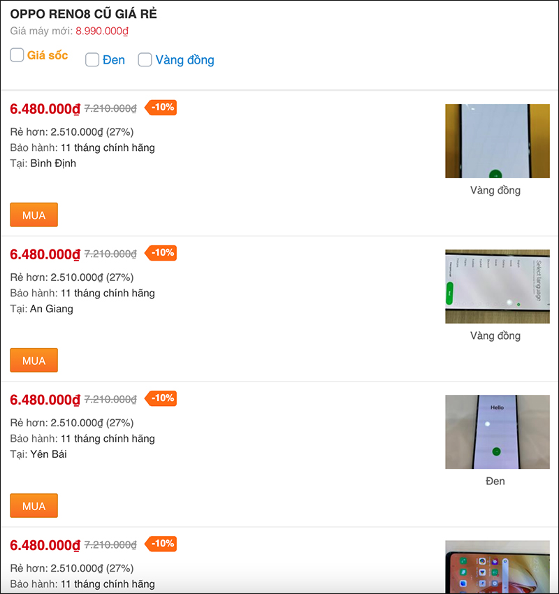 Giá OPPO Reno8 cũ hiện tại đã quá rẻ, O-fans tranh thủ mua ngay kẻo lỡ Giá OPPO Reno8 cũ hiện tại đã quá rẻ, O-fans tranh thủ mua ngay kẻo lỡ