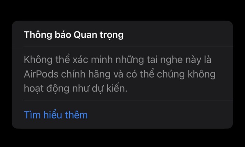 Không thể xác minh AirPods ảnh 3