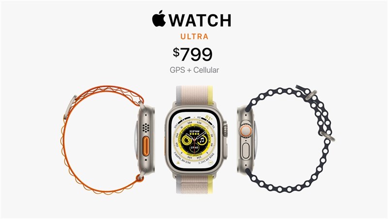 Giá Apple Watch Ultra khởi điểm từ 799 USD (khoảng 18.8 triệu đồng).