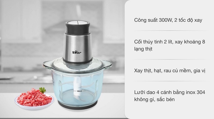 Máy xay thịt đa năng Bear QSJ-B03Y7 có giá 779.000 đồng Máy xay thịt đa năng Bear QSJ-B03Y7 có giá 779.000 đồng