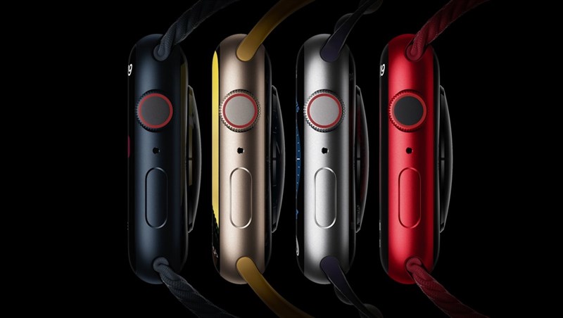 Với phiên bản nhôm, Apple Watch Series 8 sẽ có 4 màu sắc là: Đen, Vàng ánh kim, Bạc và Đỏ.