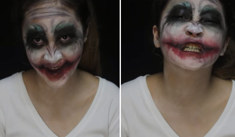 Lớp makeup Joker hoàn chỉnh đầy đáng sợ