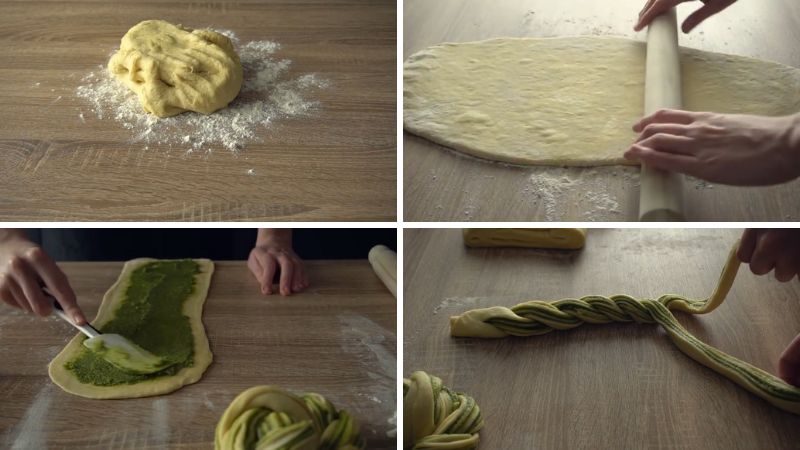 Chia bột và tạo hình bánh