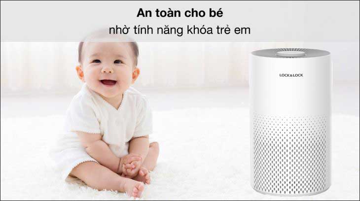 Máy lọc không khí Lock&Lock được tích hợp chức năng khóa trẻ em, đặc biệt phù hợp với gia đình có trẻ nhỏ Máy lọc không khí Lock&Lock được tích hợp chức năng khóa trẻ em, đặc biệt phù hợp với gia đình có trẻ nhỏ