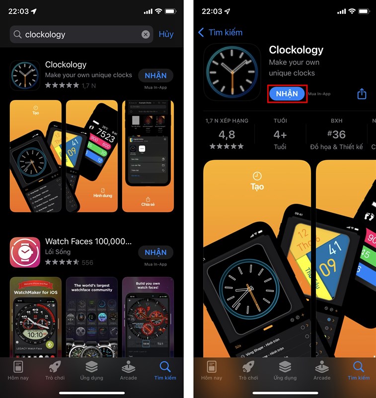Bước 1: Trên iPhone của bạn, tải và cài đặt ứng dụng Clockology