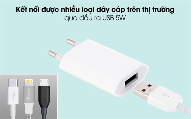 Adapter 5 W cho các sản phẩm không hỗ trợ sạc nhanh của Apple Adapter 5 W cho các sản phẩm không hỗ trợ sạc nhanh của Apple