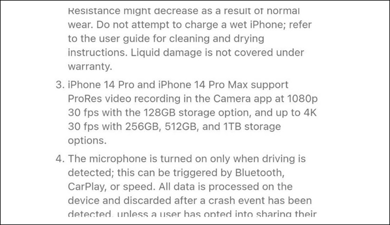 Đây là yêu cầu tối thiểu để quay video 4K ProRes trên iPhone 14 Pro