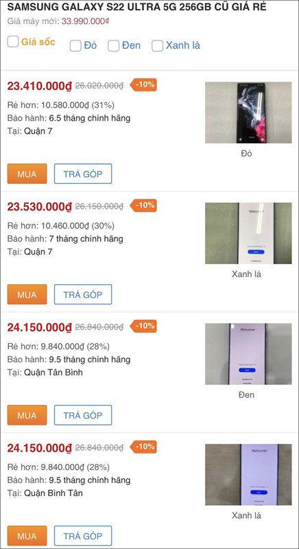 Giá flagship Samsung cũ đang giảm sập sàn nè bạn yêu ơi! Tậu kẻo lỡ nhé!