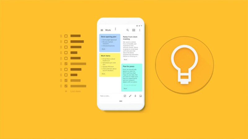 Hình ảnh ứng dụng Google Keep