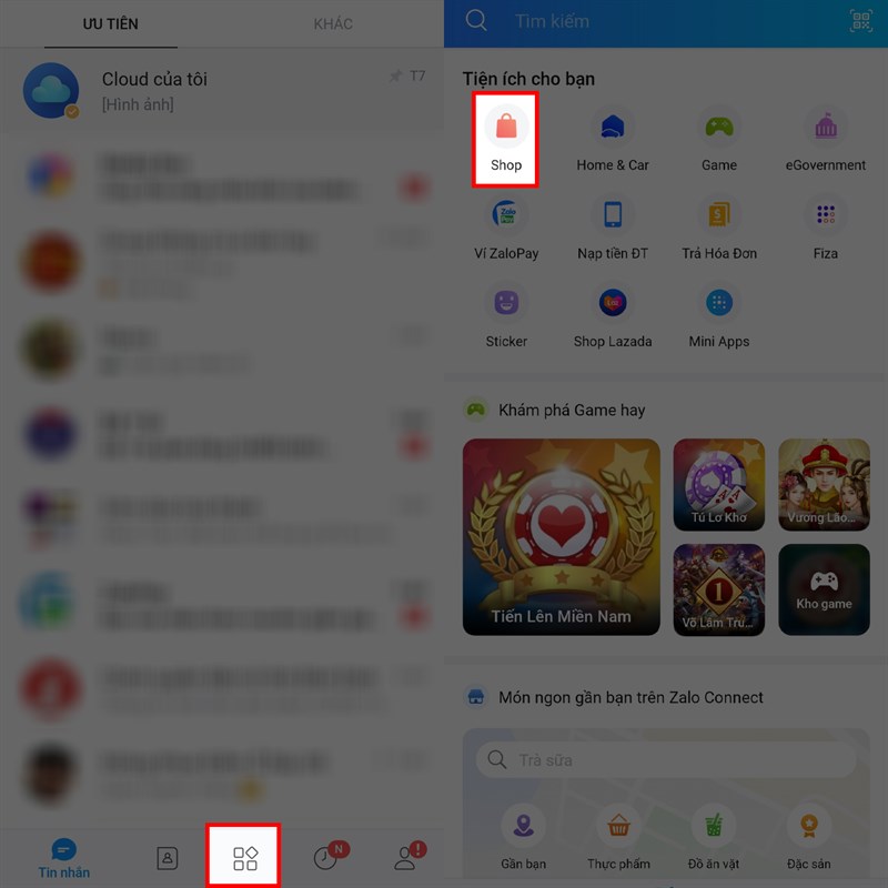 Cách mua hàng trên Zalo Shop