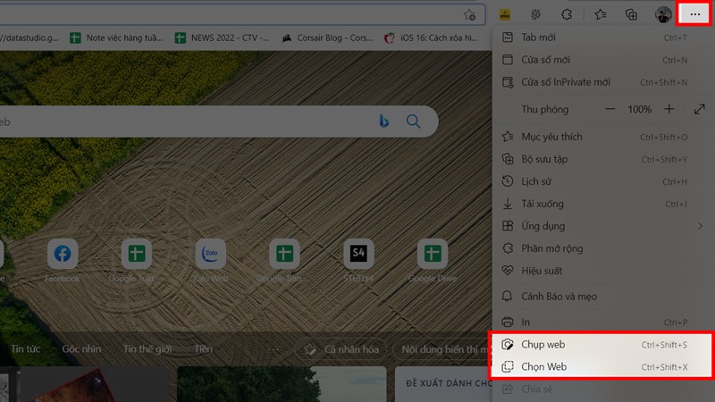 Cách chụp màn hình toàn bộ trang web trên Microsoft Edge Cách chụp màn hình toàn bộ trang web trên Microsoft Edge